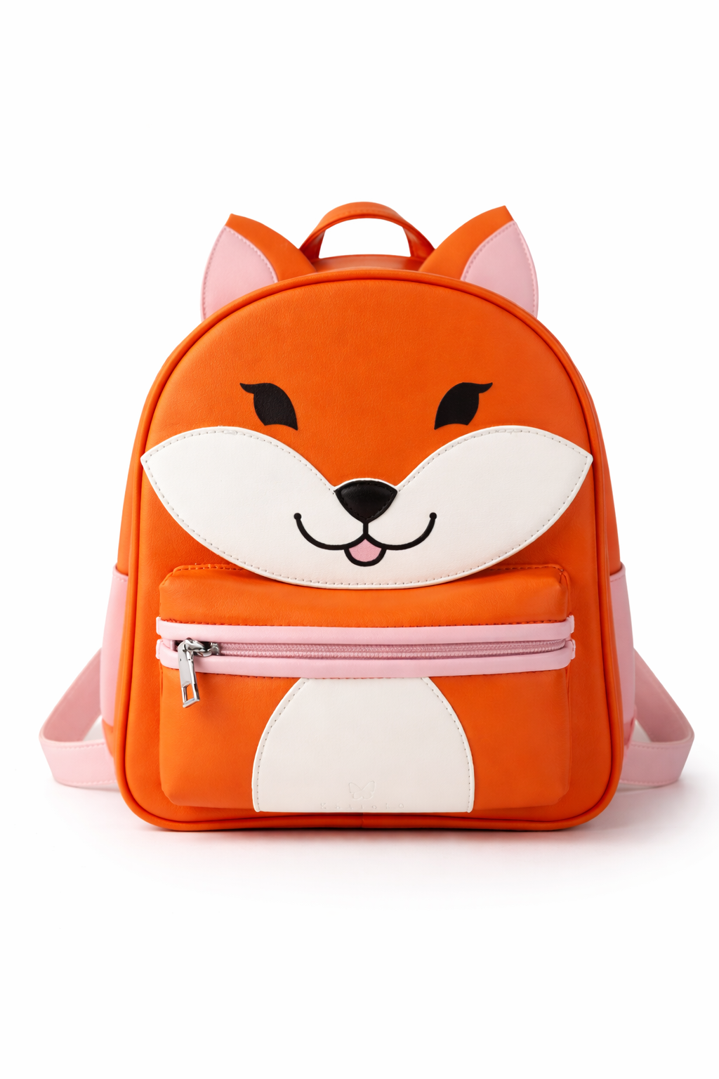 Orange fox-shaped backpack on a white background Katinka